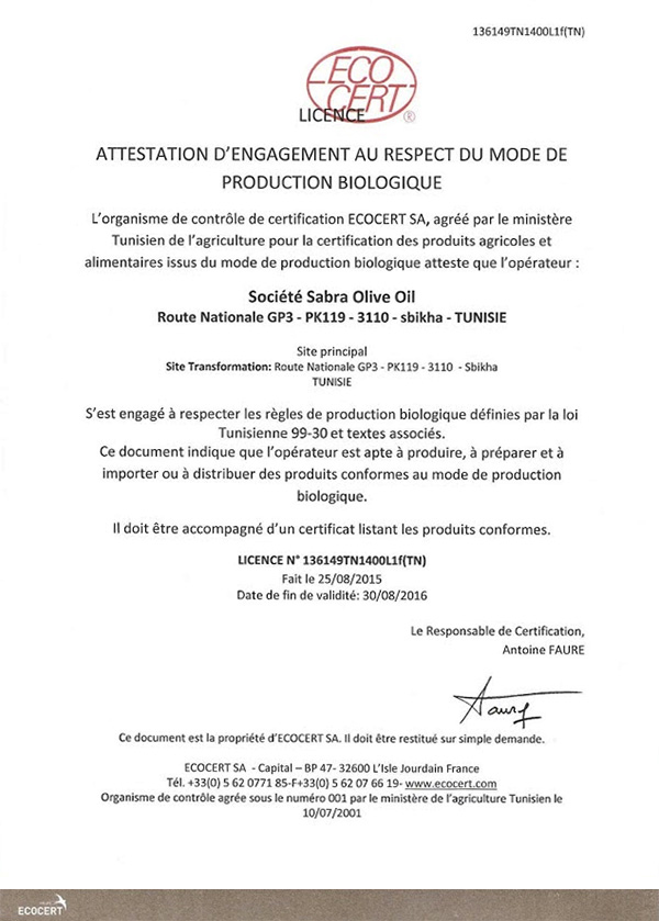 Certificat-ecocert